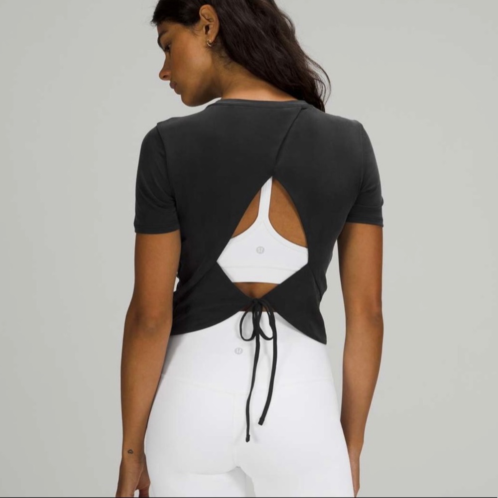 lululemon open back tee